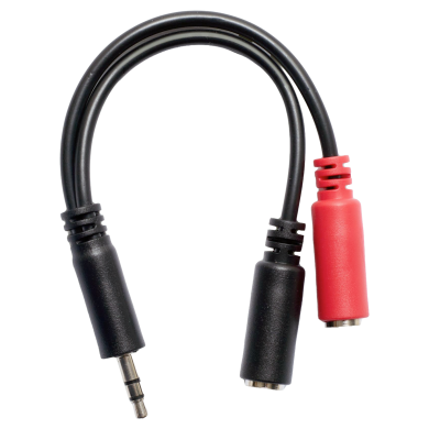 Stereo jack 3.5mm plug to 2x mono jack 3.5mm sockets
