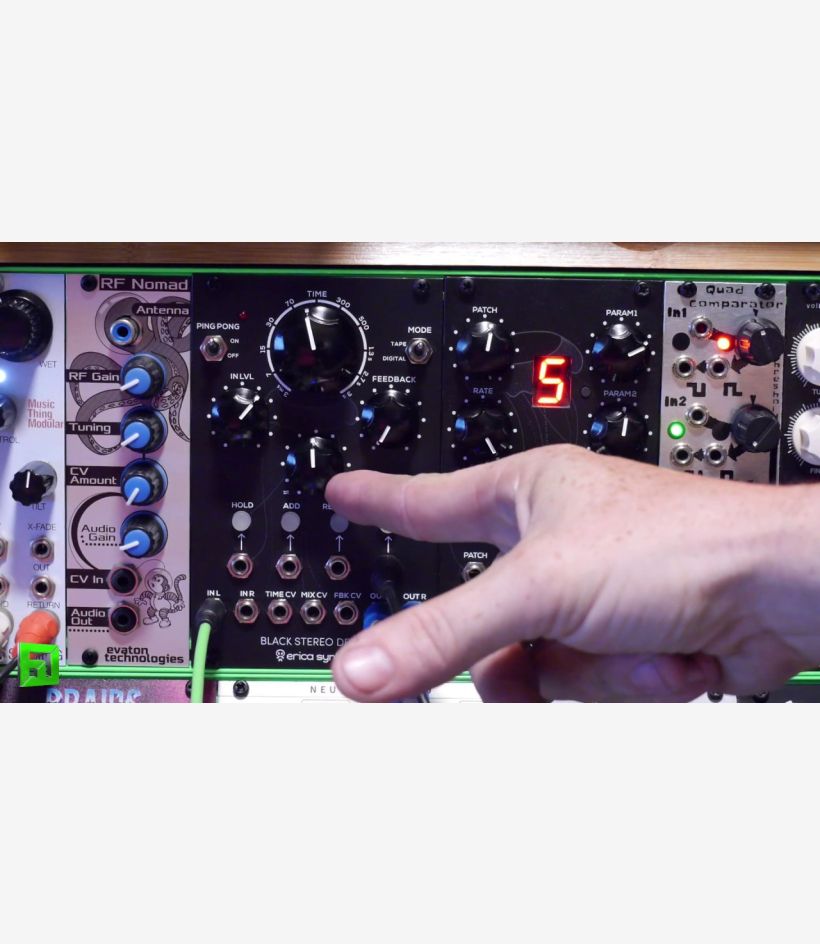 Black Stereo Delay - Erica Synths