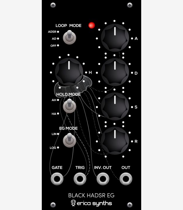 Black HADSR Envelope Generator - Erica Synths